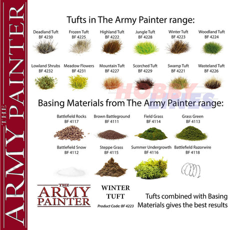WINTER TUFT 77 tufts Diorama Battlefield Basing material Army Painter BF4223P