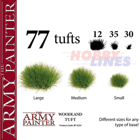 WOODLAND TUFT 77 tufts Diorama Battlefield Basing material Army Painter BF4224P