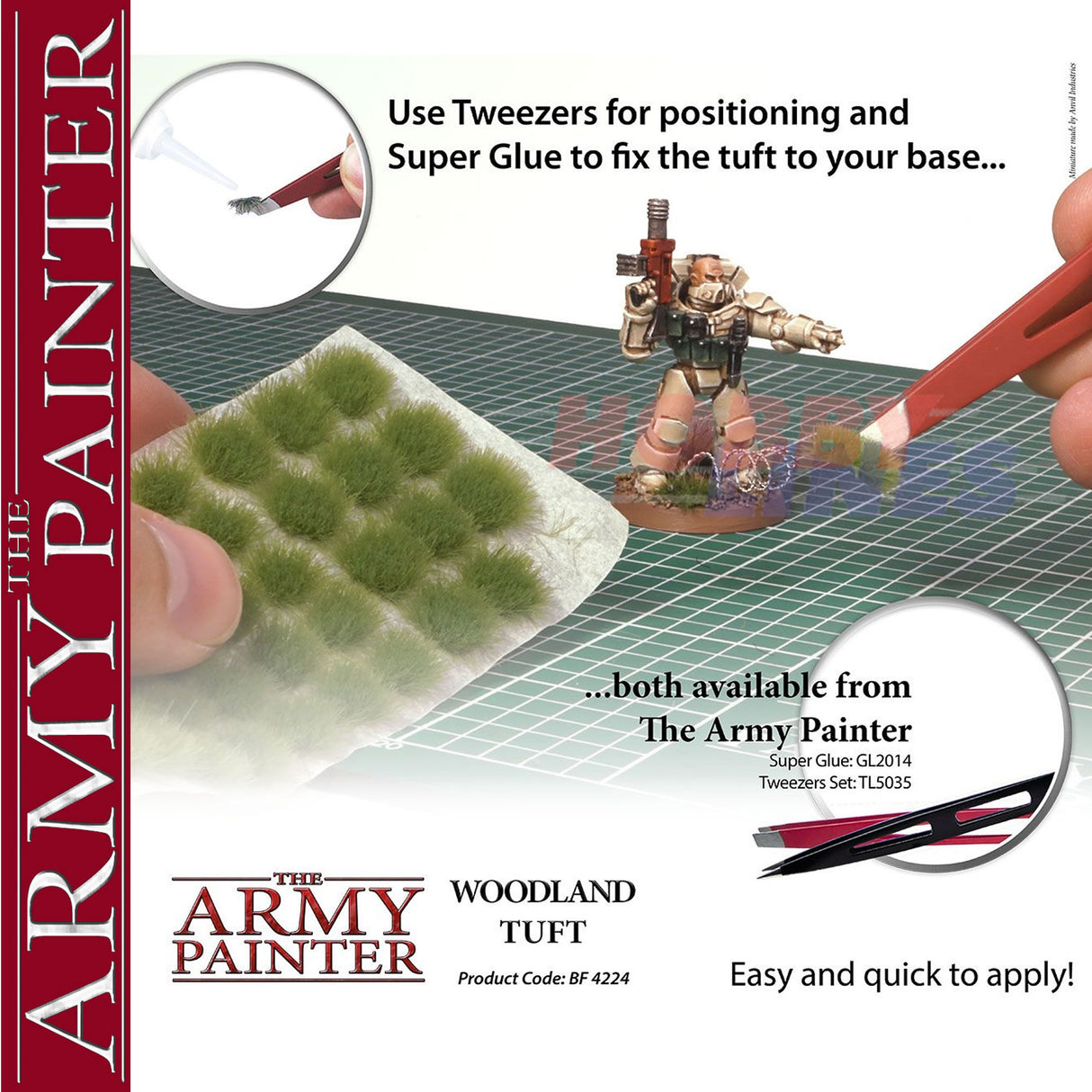 WOODLAND TUFT 77 tufts Diorama Battlefield Basing material Army Painter BF4224P