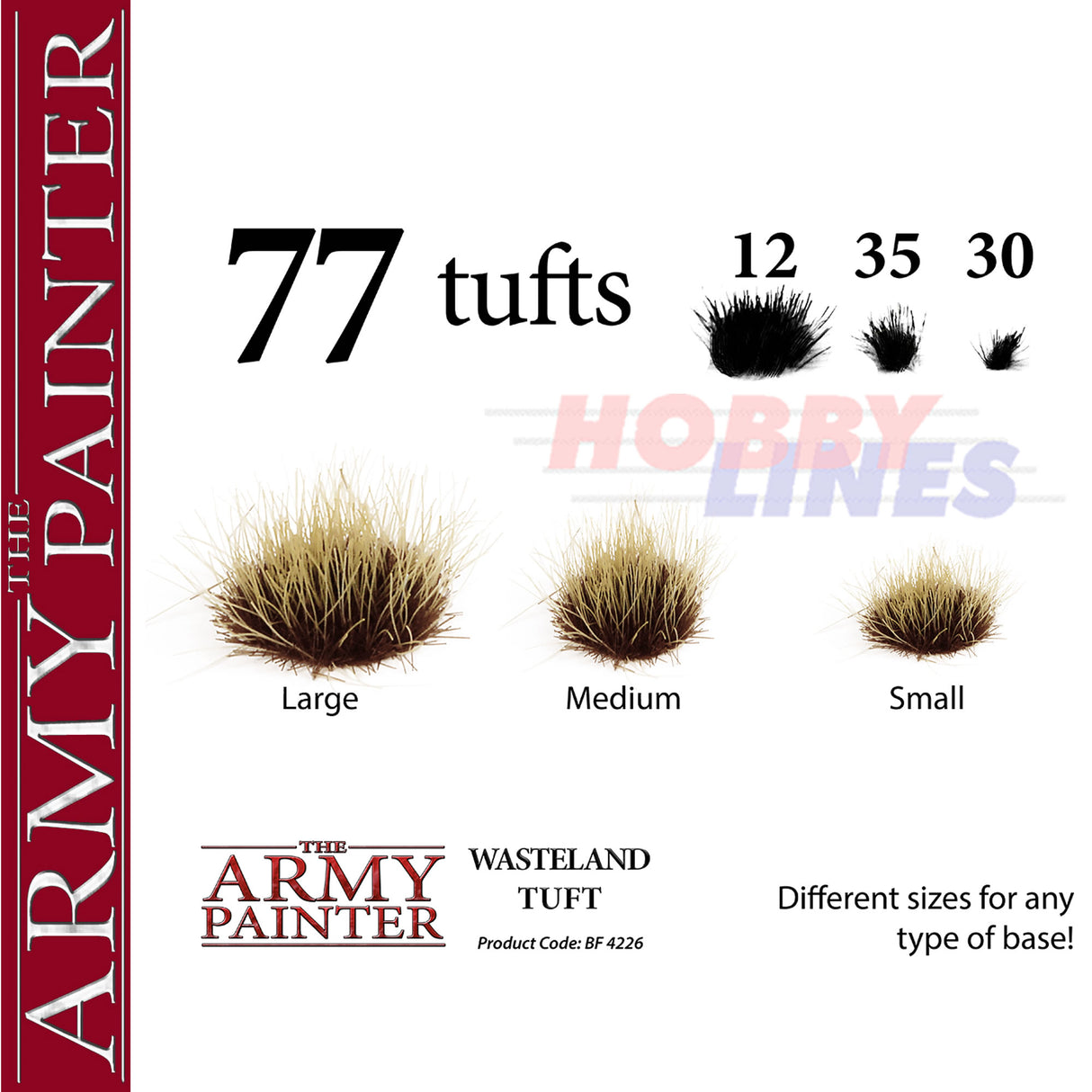 WASTELAND TUFT 77 tufts Diorama Battlefield Basing material Army Painter BF4226P