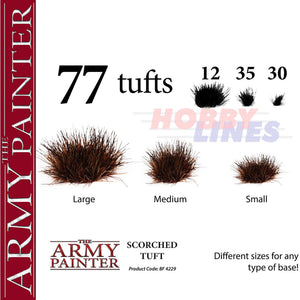 SCORCHED TUFT 77 tufts Diorama Battlefield Basing material Army Painter BF4229P