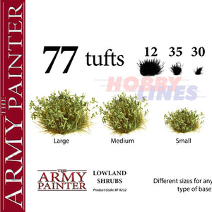 LOWLANDS SHRUBS TUFT 77 tufts Diorama Battlefield Basing Army Painter BF4227P