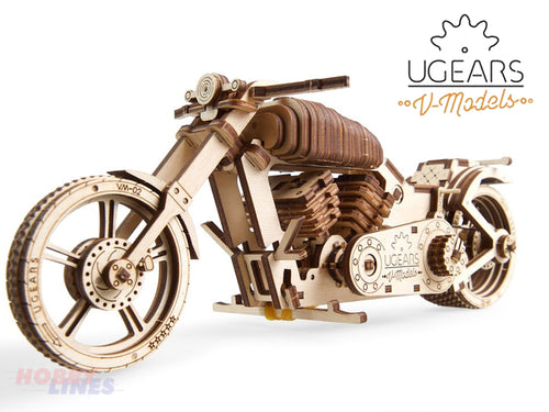 MOTORCYCLE VM-02 Bike Wooden Mechanical Construction Puzzle kit uGears 70051