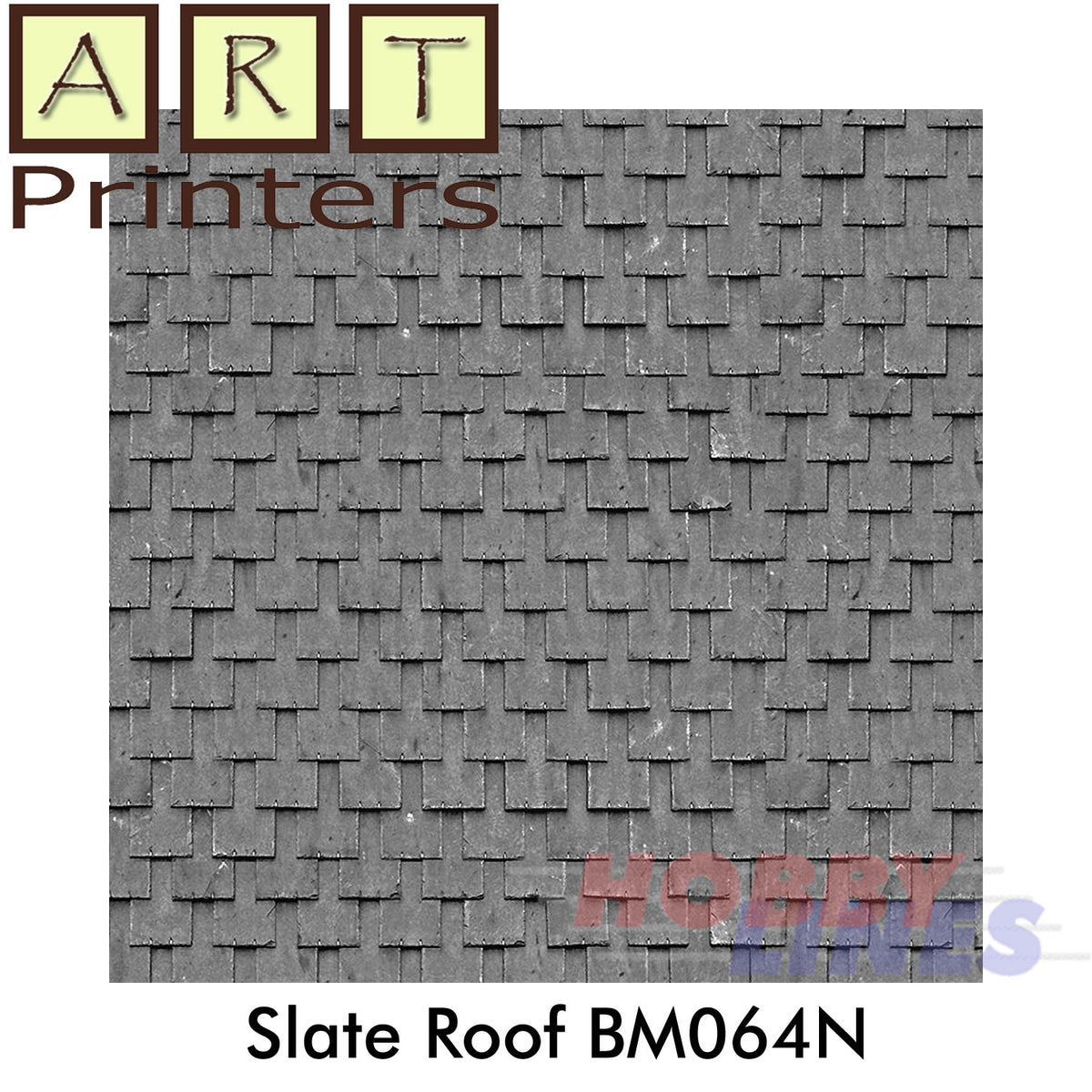 GREY SLATE ROOF Self Adhesive Building Papers N 1:148 Art Printers BM064N