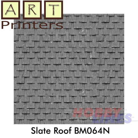 GREY SLATE ROOF Self Adhesive Building Papers N 1:148 Art Printers BM064N