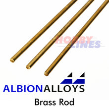 Load image into Gallery viewer, Round Brass Rod ALBION ALLOYS Precision Metal Model Materials Various Sizes BR
