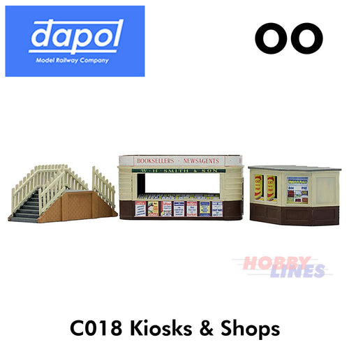 KIOSKS & STEPS KitMaster station building Kit Dapol OO Gauge model railway C018
