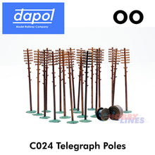 Load image into Gallery viewer, TELEGRAPH POLES Model Railway trackside KitMaster Kit Dapol OO Gauge C024
