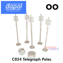 Load image into Gallery viewer, TELEGRAPH POLES Model Railway trackside KitMaster Kit Dapol OO Gauge C024
