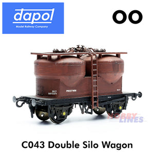 TWIN SILO WAGON C043 KitMaster truck Kit Dapol OO Gauge Model Railway C043