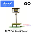 PUB SIGN & HORSE TROUGH KitMaster scenery Kit Dapol OO Gauge Model Railway C077