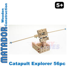 Load image into Gallery viewer, Matador Catapult Explorer Wooden Construction Set Building Blocks Bricks 56pc 5+
