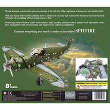 Load image into Gallery viewer, SPITFIRE WWII FIGHTER AIRCRAFT Stainless Steel Construction Set 285pc Metal Kit
