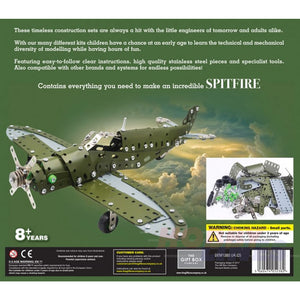 SPITFIRE WWII FIGHTER AIRCRAFT Stainless Steel Construction Set 285pc Metal Kit