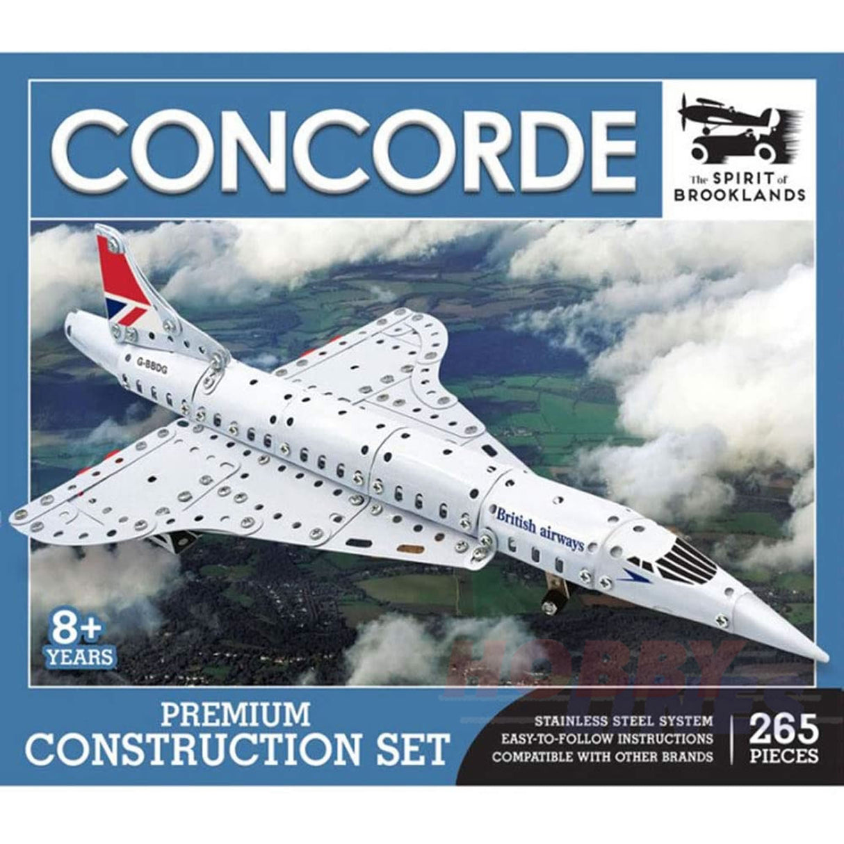 CONCORDE BA Supersonic Airliner Stainless Steel Construction Set 265pc Metal Kit