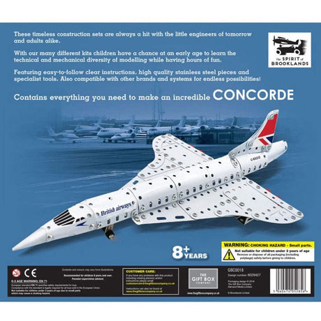 CONCORDE BA Supersonic Airliner Stainless Steel Construction Set 265pc Metal Kit