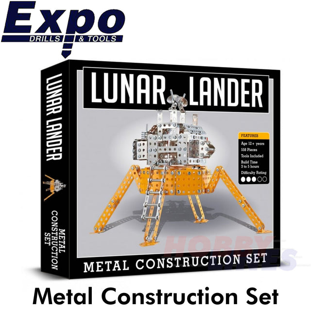 LUNAR LANDER Moon Landings Stainless Steel Construction Set 558pc Metal Kit