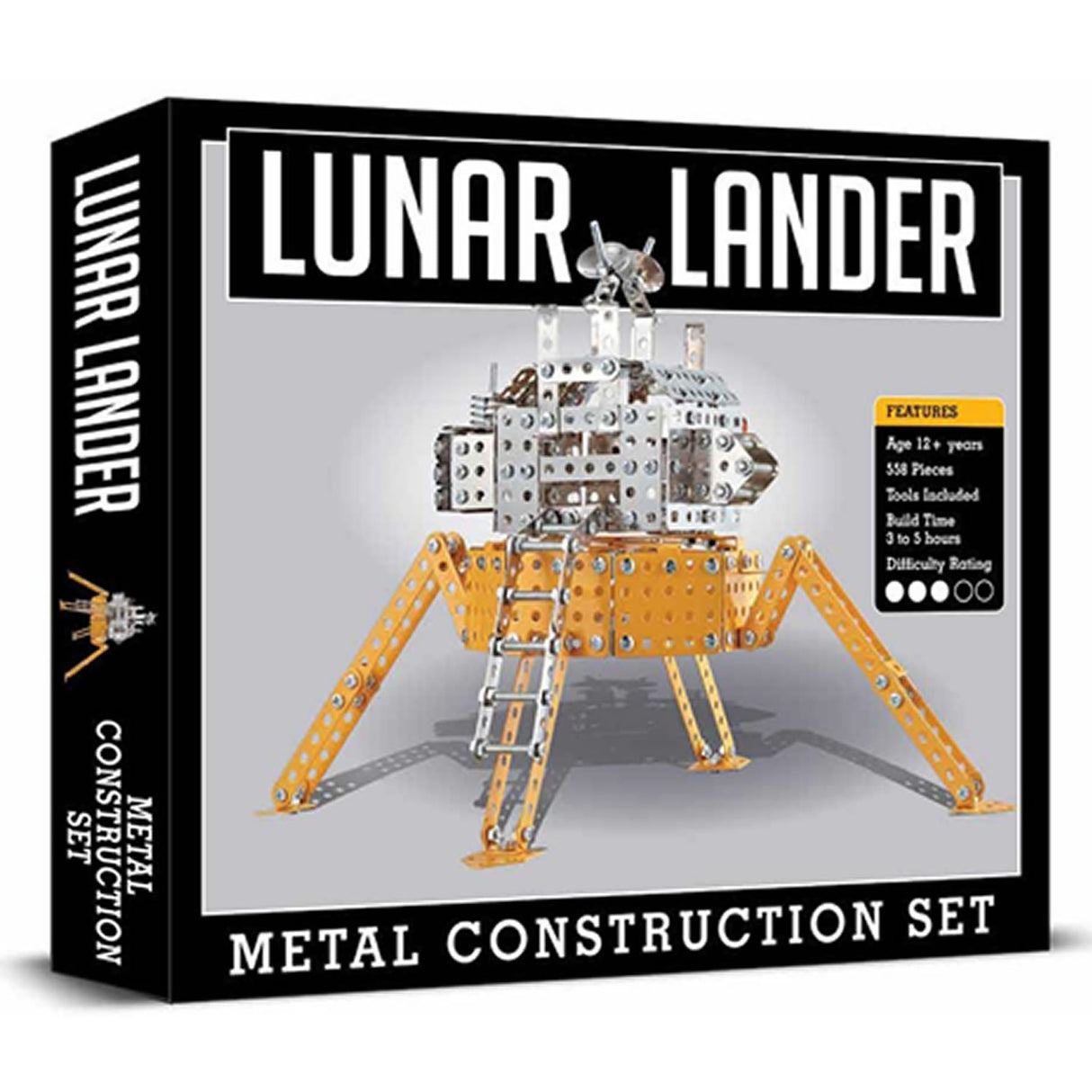 LUNAR LANDER Moon Landings Stainless Steel Construction Set 558pc Metal Kit