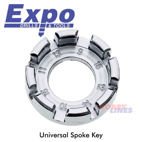 SPOKE KEY Universal 9/10/11/12/13/14/15 gauge Cycle Accs Expo Tools  CY105