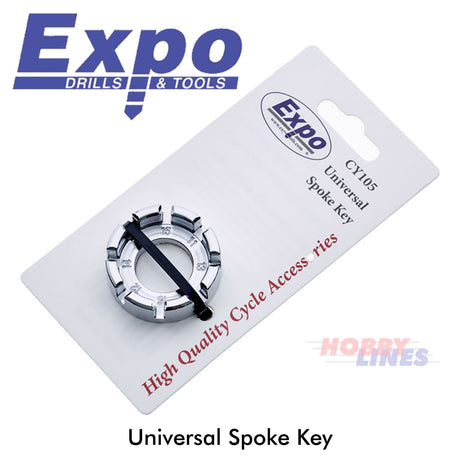 SPOKE KEY Universal 9/10/11/12/13/14/15 gauge Cycle Accs Expo Tools  CY105
