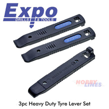 Load image into Gallery viewer, TYRE LEVERS 3pc HEAVY DUTY tough steel core Cycle Bike Accs Expo Tools CY130
