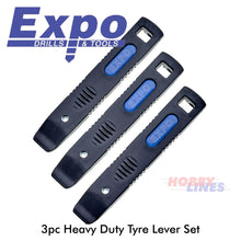 Load image into Gallery viewer, TYRE LEVERS 3pc HEAVY DUTY tough steel core Cycle Bike Accs Expo Tools CY130
