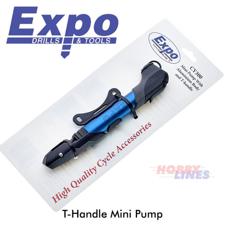 Bike MINI PUMP Presta Schrader T-Handle Cycle Frame Bicycle Accs Expo CY300