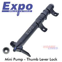 Load image into Gallery viewer, Bike PUMP Mini Presta Schrader Thumb lock 80psi Cycle Accs Expo Tools CY301
