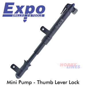 Bike PUMP Mini Presta Schrader Thumb lock 80psi Cycle Accs Expo Tools CY301