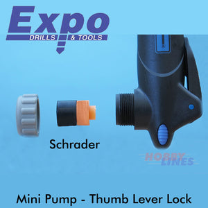 Bike PUMP Mini Presta Schrader Thumb lock 80psi Cycle Accs Expo Tools CY301