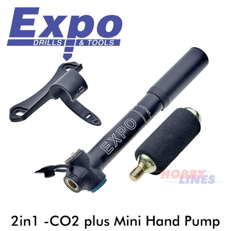 CO2 & MINI PUMP Presta Bicycle Hybrid 2in1 Frame Mount Bike Cycle Expo CY310