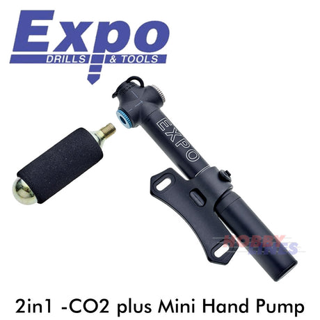 CO2 & MINI PUMP Presta Bicycle Hybrid 2in1 Frame Mount Bike Cycle Expo CY310