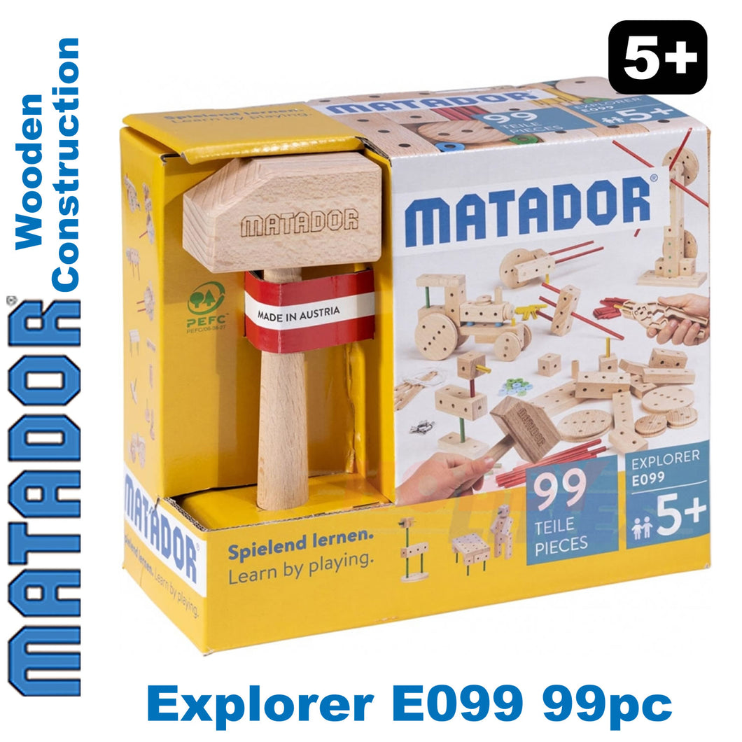 Matador Explorer E099 Wooden Construction Set Building Blocks Bricks 99pc Age 5+