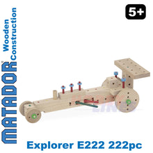 Load image into Gallery viewer, Matador ExplorerE222 Wooden Construction Set Building Blocks Bricks 222pc Age 5+
