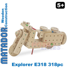 Load image into Gallery viewer, Matador Explorer E318 Wood Construction Set Building Blocks Bricks 318pc Age 5+
