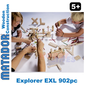 Matador Explorer EXL Wooden Construction Set Building Blocks Bricks 902pc Age 5+