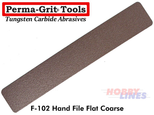 Perma-Grit F102 HAND FILE FLAT Coarse Tungsten Carbide Permagrit