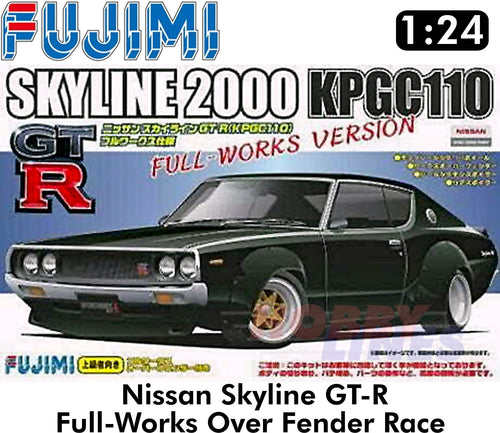 Nissan Skyline GT-R Full-Works Over Fender Race 1:24 model kit Fujimi F038032