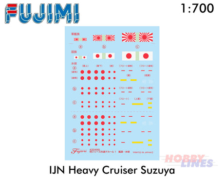 IJN Heavy Cruiser SUZUYA WWII 1944 Sho Ichigo Operation 1:700 kit Fujimi F432489