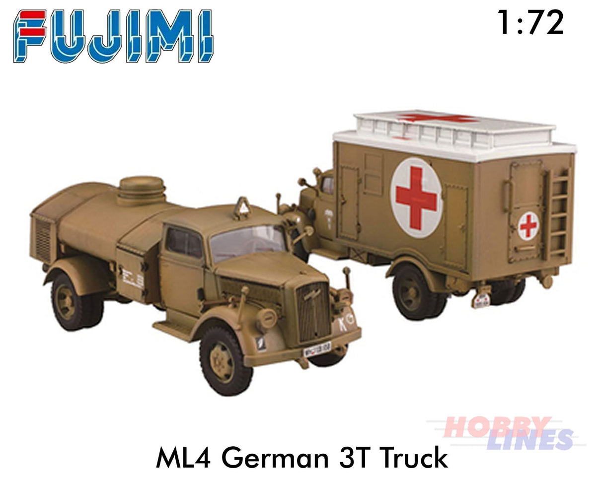 ML4 German 3T Truck Box Rescue & Fuel Refueling Vehicle WWII 1:72 Fujimi F723075