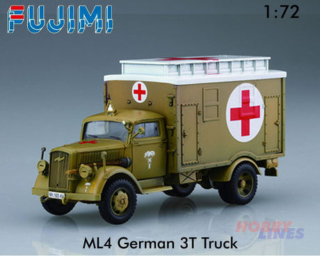 ML4 German 3T Truck Box Rescue & Fuel Refueling Vehicle WWII 1:72 Fujimi F723075