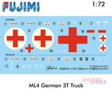 ML4 German 3T Truck Box Rescue & Fuel Refueling Vehicle WWII 1:72 Fujimi F723075