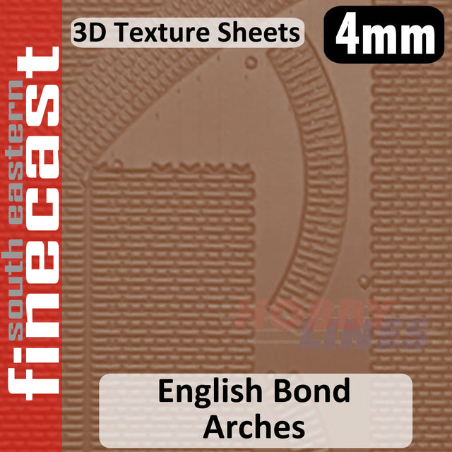 BRICK ARCHES English Bond 1:76 OO 4mm 3D Texture Sheet FINECAST FBS407B