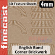 Brickwork English Bond Arches etc 1:76 OO 4mm 3D Texture Sheet FINECAST FBS411C