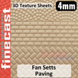 Paved Roadway Fan Setts Cobble 1:76 OO 4mm 3D Texture Sheet FINECAST FBS421C