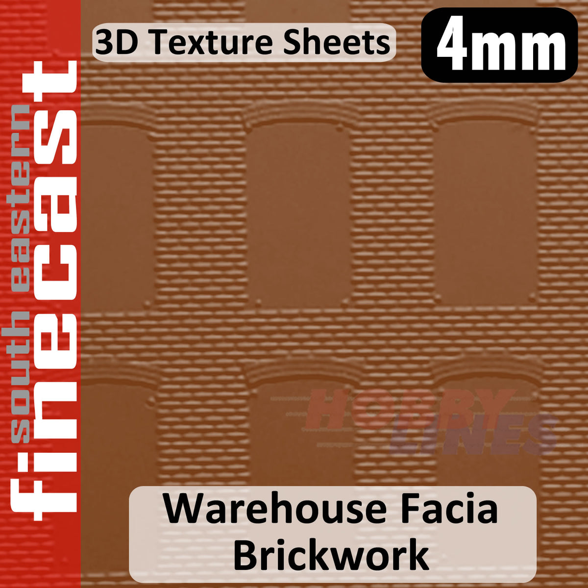 BRICKWORK Warehouse Facia 1:76 OO 4mm 3D Texture Sheet FINECAST FBS424B