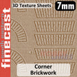Corner Brickwork arches lintels 1:48 O 7mm 3D Texture Sheet FINECAST FBS711C