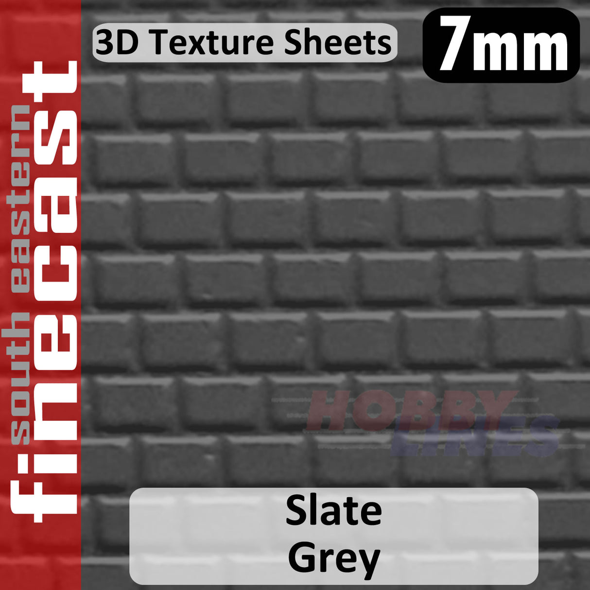 Slate Roofing Grey1:48 O 7mm 3D Texture Sheet FINECAST FBS715G