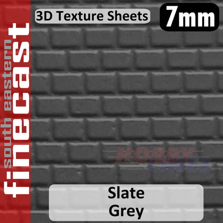 Slate Roofing Grey1:48 O 7mm 3D Texture Sheet FINECAST FBS715G