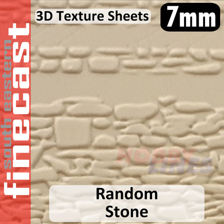 Walling Random Stone 1:48 O 7mm 3D Texture Sheet FINECAST FBS716C